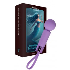 Mini Wand Pearlstasy FairyGasm, 8 Moduri Vibratii, Silicon, USB, IPX7, Mov, 11 cm