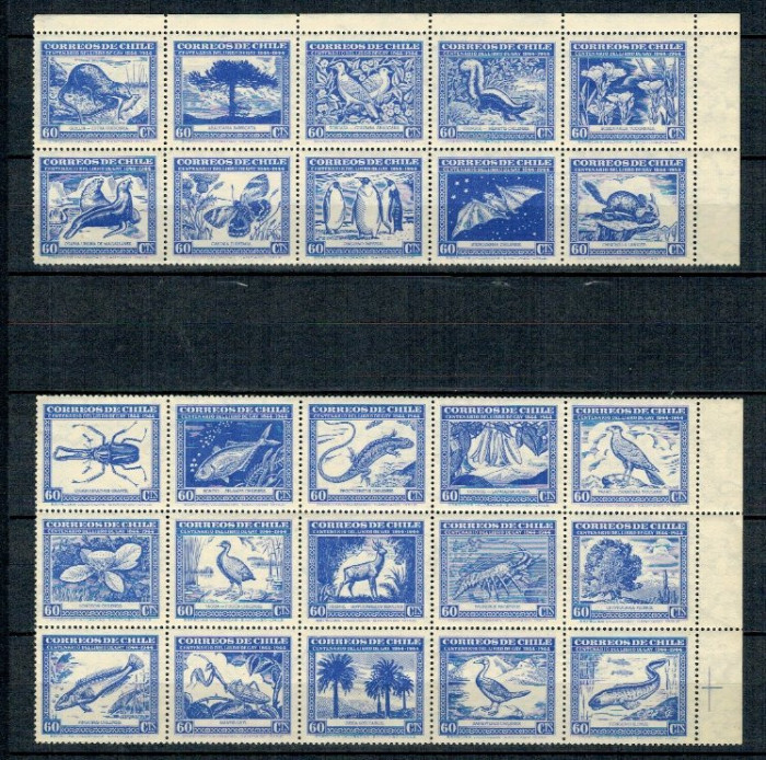 Chile 1948 - Fauna, flora, serie neuzata