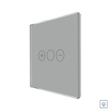 Panou variator touch Luxion din sticla securizata, gri, pentru module compatibile