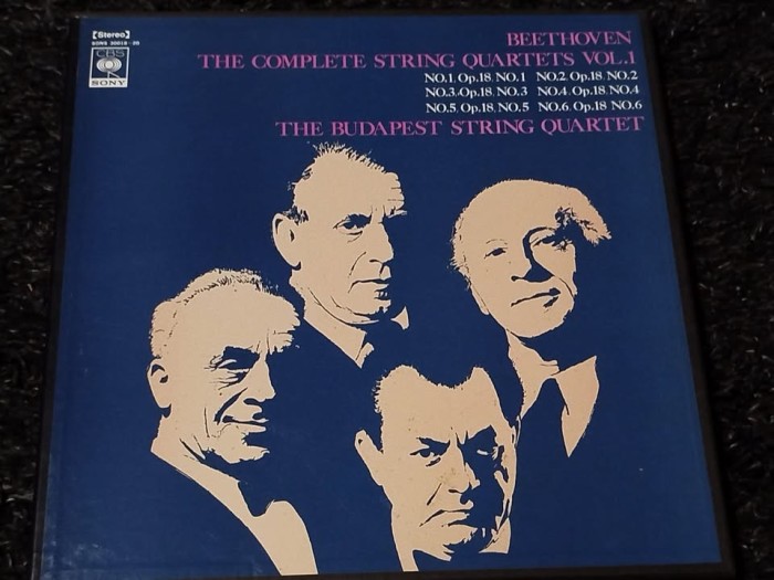 EDITIE CARTONATA 3XLP &quot;Japan Press&quot; Beethoven ; STRING QUARTETS - BUDAPEST STRING QUARTET (EX)