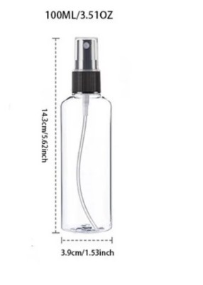 Recipient cu pulverizator pentru parfum / dezinfectant / apa -100ml foto