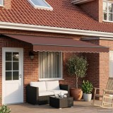 vidaXL Copertină retractabilă manuală Maro 4,5 &times; 3,5 m 3420464