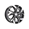 Set 4 Jante DY1906 KM 16x7 5x114.3 ET35 negru polish diamond cut compatibile Dacia Renault Nissan Toyota Cod: DY1906, 16, 7, 5