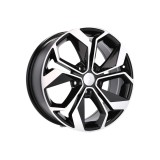 Set 4 Jante DY1906 KM 16x7 5x114.3 ET35 negru polish diamond cut compatibile Dacia Renault Nissan Toyota Cod: DY1906
