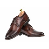 Cumpara ieftin Pantofi barbati maro, eleganti din piele naturala perforata - 027M