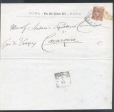 Italy 1899 Postal History Rare Cover Rome to Cavarzere D.509