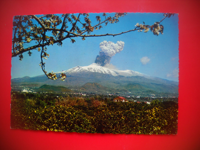 HOPCT 77946 ERUPTIE LA VULCANUL ETNA -SICILIA-ITALIA-NECIRCULATA