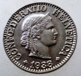 7.058 ELVETIA 10 RAPPEN 1938 B NICHEL