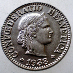 7.058 ELVETIA 10 RAPPEN 1938 B NICHEL