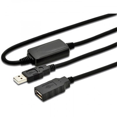 Cablu prelungitor activ USB 2.0 T-M, 5 m, Digitus foto