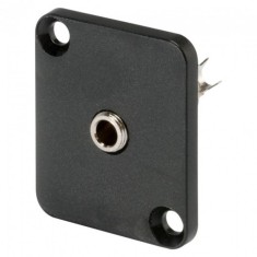 Conector jack stereo 3.5mm 3 pini mama tip D montare masa/panou, HICON HI-J35SEFD