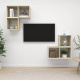 vidaXL Set de dulapuri TV, 4 piese, stejar sonoma, lemn prelucrat