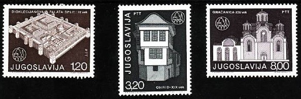 B1782 - Iugoslavia 1975 - Arhitectura 3v.neuzat,perfecta stare