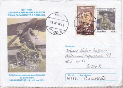 bnk ip Intreg postal 1997 - circulat - Centenar Smaranda Braescu foto