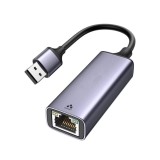 Cumpara ieftin Adaptor USB, RJ45, Ethernet, 1000 Mbps, USB 3.0 2.0, PlugPlay, aluminiu, pentru tableta, PC, laptop, argintiu, 2.3 x 15.8 cm
