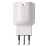 Adaptor cu fisa Line standard italian, 10A, alb