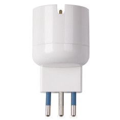Adaptor cu fisa Line standard italian, 10A, alb foto