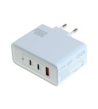 &Icirc;ncărcător OTB USB GaN (2xUSB-C + 1xUSB-A) cu USB Power Delivery USB-PD - 3 porturi - 100W - alb