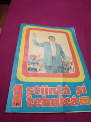 REVISTA STIINTA SI TEHNICANR 1 /1988 foto