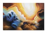 Cumpara ieftin Tablou abstract GIGANT pictat manual, Univers, 150x100cm ulei pe panza, gata de expus pe perete