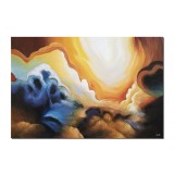 Tablou abstract GIGANT pictat manual, Univers, 150x100cm ulei pe panza, gata de expus pe perete