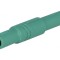 Conector banană 4mm 24A 1kVDC verde cu izolație