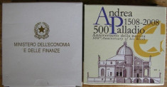 Lot 2 Monede 10 Euro Italia 2003-2008 Argint Proof foto