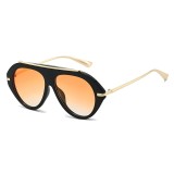 Ochelari de soare premium, retro-chic Asteroid GSM 8092, negru / oranj