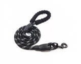 Cumpara ieftin Lesa tip franghie pentru dresaj, reflectorizant, 1.5 m, diametru 1 cm, negru, Oem