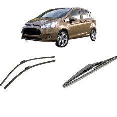 Set 3 stergatoare FORD B-MAX (JK) din 2012-2016, pentru parbriz si luneta fata si spate auto, Bosch Twin-Aerotwin, din cauciuc siliconat rezistent, FO