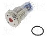 Intrerupator anti-vandalism, ON-(ON), &Oslash;16.2mm, BULGIN, MP0045/1E1RD012S