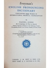 Daniel Jones - English pronouncing dictionary (Editia: 1958) foto