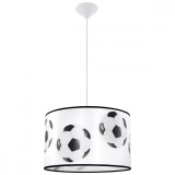 Lampă Suspendată Piłka Alb Negru Pvc 1 Bec Oval Modern De Interior