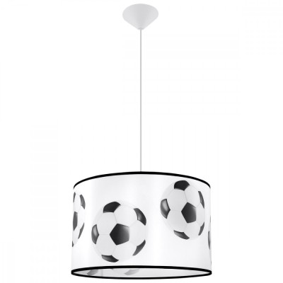 Lampă Suspendată Piłka Alb Negru Pvc 1 Bec Oval Modern De Interior foto
