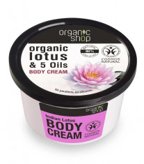 Crema de corp delicioasa Indian Lotus, 250 ml - Organic Shop foto