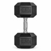 Gantera hexagonala premium 12.5 kg, pentru Fitness si Bodybuilding, maner ergonomic si protectie podea