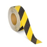 Banda Antialunecare Adeziva 5cm x 5m Negru/Galben ALM - Siguranta Constructii, Interior, Exterior