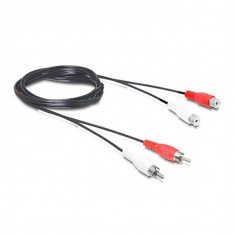 Cablu 2 x RCA DELOCK 84005 5 m Negru foto