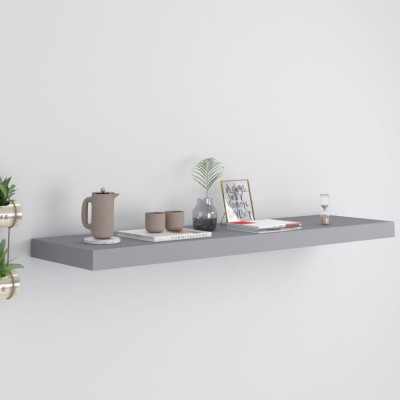 vidaXL Raft de perete suspendat, gri, 90x23,5x3,8 cm, MDF 323859 foto