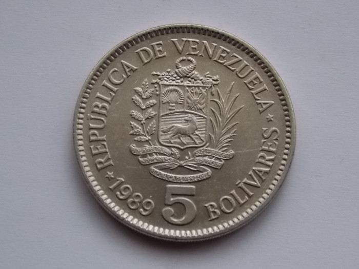 5 BOLIVARES 1989 VENEZUELA