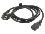 Cablu Alimentare 3x0,75mm2 Ștecăr Unghiular CEE 7/7 la IEC C13