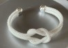 Brățară argint 925 sterling marcată, reglabilă, 15 g , elegantă, stare foarte bună, nouă, nefolosită