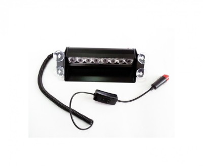 Lampa stroboscopica 8W parbriz diverse culori 12V - Rosu-Albastru foto