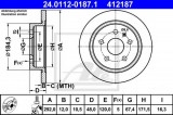 Disc frana SAAB 9-5 (YS3G) (2010 - 2012) ATE 24.0112-0187.1