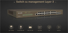 TENDA 24PORT GIGABIT L3 MANAGED SWITCH SafetyGuard Surveillance foto