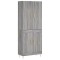 Dulap inalt, gri sonoma, 69,5x34x180 cm, lemn compozit