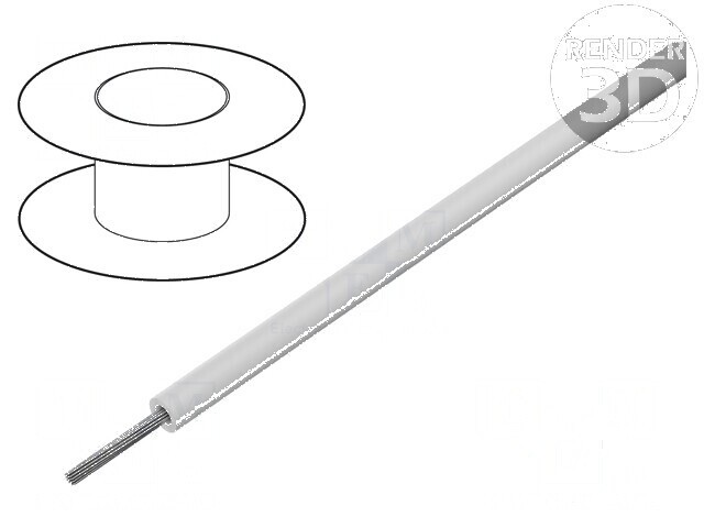 Cablu SiF 1x2,5mm2 litat Cu silicon alb 300V 500V