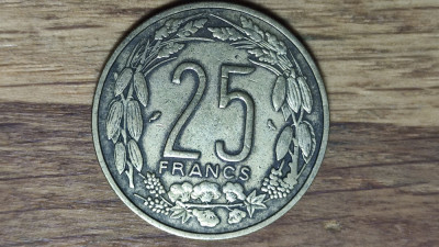 Africa Ecuatoriala &amp;amp; Camerun -moneda de colectie raruta- 25 Francs / Franci 1962 foto