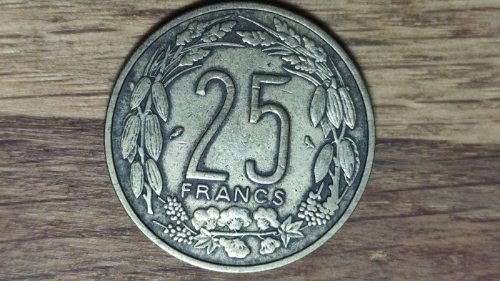 Africa Ecuatoriala &amp; Camerun -moneda de colectie raruta- 25 Francs / Franci 1962