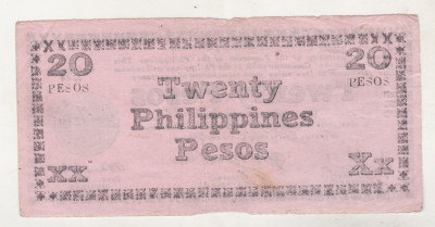 bnk bn Filipine 20 pesos 1944 Negros foto